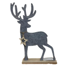 Vilten eland display grijs-Kerstdecoratie-zerostock-opkoper