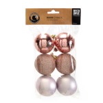 Decoratieve kerstballen rosé goud assorti-kerstdecoratie-zerostock-opkoper