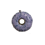 Licht paarse donut kersthanger met sprinkles